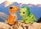 Ceramic Dinosaurs Salt and Pepper Shakers, Children's Room Decor, Gift for Boy